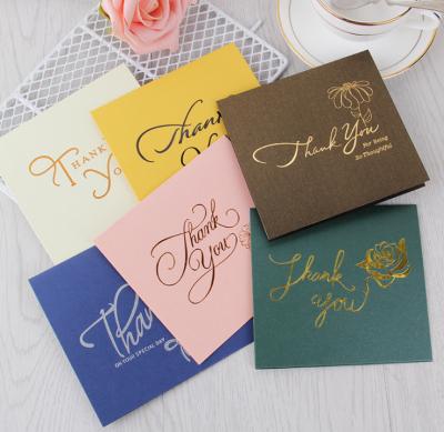 China Gift.Shopping.Food.Candy. Agriculture Gold Custom Company LOGO Thank You Cards Printing Double Side Sticker For Thank You for sale