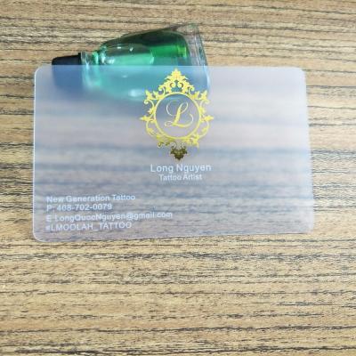 China Customized Printing PVC Clear Waterproof Transparent Business Card for sale