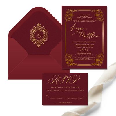 China Europe Paper Luxury Customized Fancy Greeting Card / Wedding Invitation Card for sale