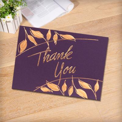 China Europe Custom Printing Black Gold Foil Thank You Cards For Small Business Card With Logo for sale