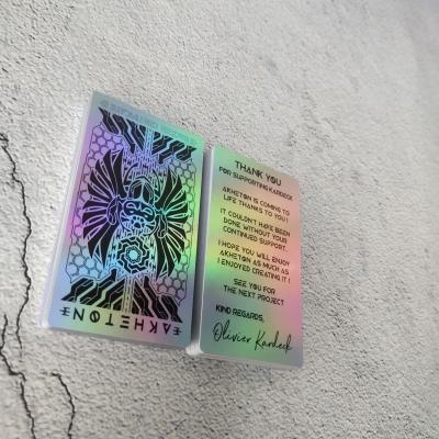 China Custom CMYK Promotional Gift Printing Plastic Holographic Business Cards / Gift Certificate for sale