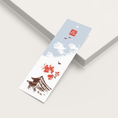 China Europe Logo Design Paper Card Custom Printing Label Bookmark for sale