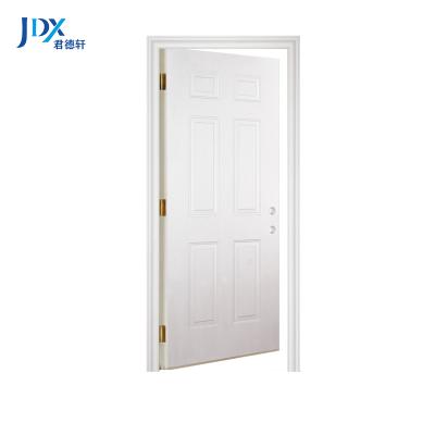 China Modern Insulated Commercial Contemporary Residential Solid Exterior Front Fiberglass Entry Door Woodlike Fiberglass Door for sale