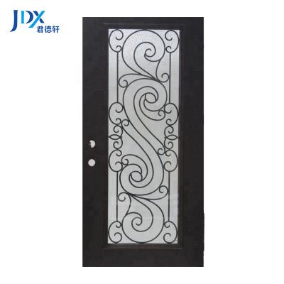 China Modern Fiberglass Door Slab Smc Composite Fiberglass Entry Doors With Durable Fiberglass Mesh Transome for sale