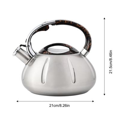 China Sustainable Stainless Steel Tea Kettle Stove Top Tea Water Whistling Pot With Zinc Alloy Handle For Kitchen for sale