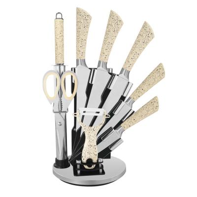 China Food Grade 9 Pcs Stainless Steel Kitchen Chef Knife Set Sustainable Kitchenware for sale