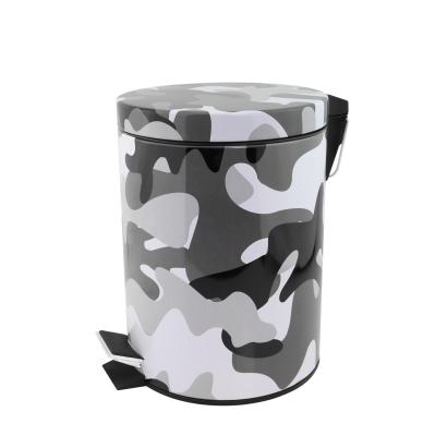 China Sustainable household trash can and foot pedal indoor trash can and waterproof metal bathroom trash can for sale