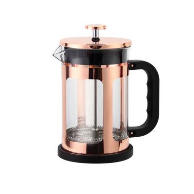 China New Design 800ML Glass Sustainable Tea Maker With Stainless Steel Teapot For Home for sale