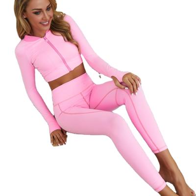 China 2021 New Yoga Sets Women Breathable Anti - Static Fitness Clothing Viable Quick Dry Anti - Static Sportswear for sale