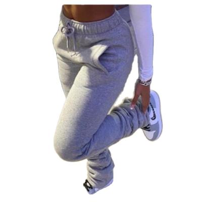 China Anti-wrinkle 9 colors jogger pants women stacked pants drop sweat stacked leggings for women for sale