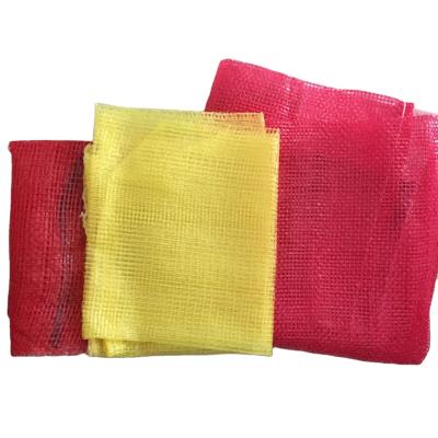 China Pack tubular reusable custom plastic potato net bag /tubular black mesh bag vegetable onion or red color friut pp drawstring bag for sale