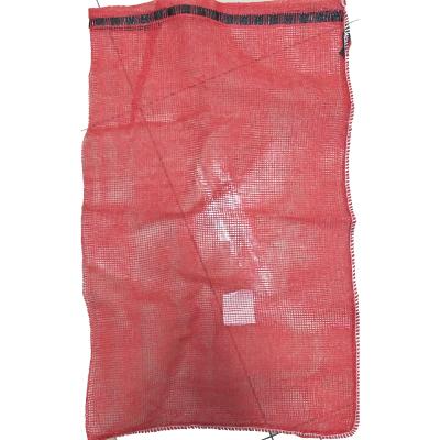 China 25kg /30kg Recyclable Red Plastic Onion Fruit Gauze Mesh Vegetable Bag for sale