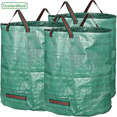 China 3-Pack Reusable Garden Trash Bags 16/32/72-Gallon Leaf Lawn Waste Bags for sale