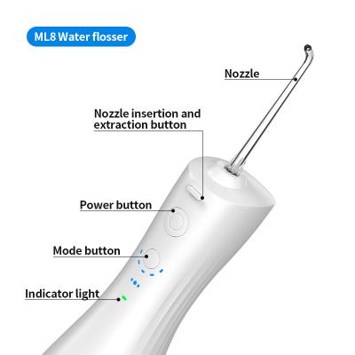 China 4 Modes IPX7 Household 6 Flosser Water Flosser Flosser Nozzle 2021 Patent Cordless Electric Water Irrigator 4 New Nozzles Kit For Family Member for sale