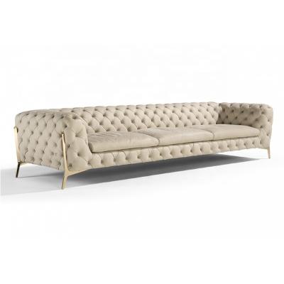 China Chesterfield SOFA Pull Clasp Solid Wood Sofa Chesterfield SOFA Luxury Leather Cushion Structure for sale