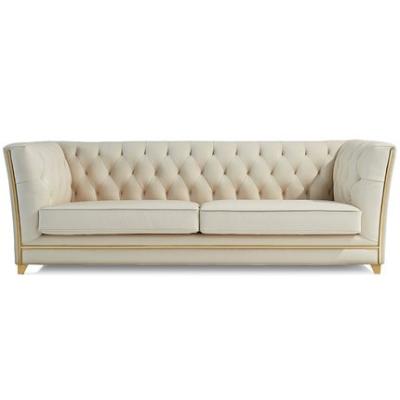 China Chesterfield SOFA Pull Clasp Solid Wood Sofa Chesterfield SOFA Luxury Leather Cushion Structure for sale