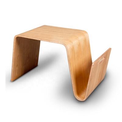 China Modern Bent Plywood Solid Wood Wooden Coffee Table for Living Room for sale