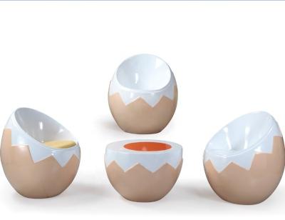 China Modern creative egg chair egg chair design eggshell fiberglass egg chair with egg table for sale