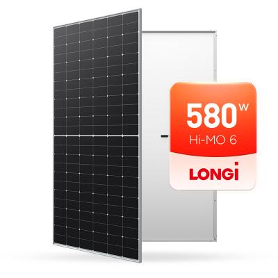 China Longi Solar Panel 540W 545W 550W Mono Full Set Europe Warehouse Black Solar Panels Hi MO 6 Full 182mmx182mm 182mmx182mm for sale