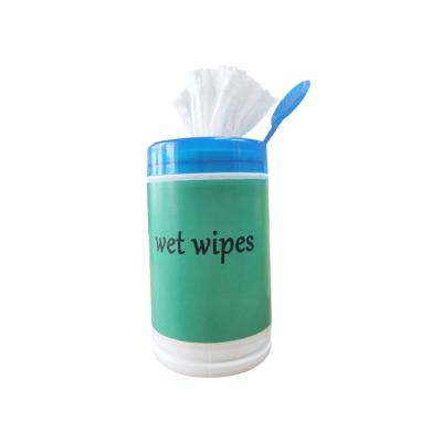 China Skin Care Cloths Wet Wipes Cloth 100pcs Universal Canister Cleaning Damp Cloths for sale