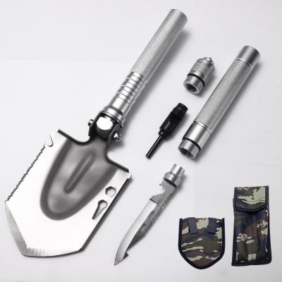 China Custom Outdoor Camping Shovel Camping Hiking Survival Shovel Folding Multifunctional Tactical Shovel for sale