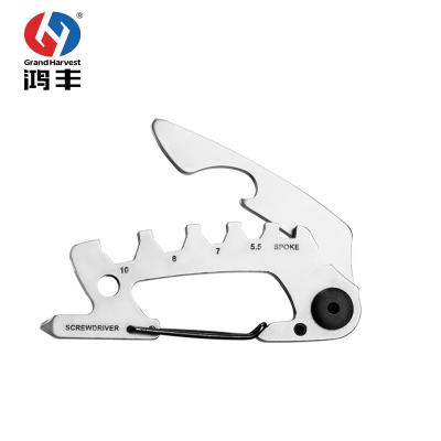 China Carabiner Tool Card Amazon Warehouse New NO MOQ Pretty Cheap 7 in 1 Multifunctional Carabiner Key Chain Tool Card for sale