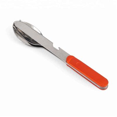 China High Quality Customized Chinese Manufacturer 420 Stainless Steel Non-variable Fork Spoon Knife For Camping for sale