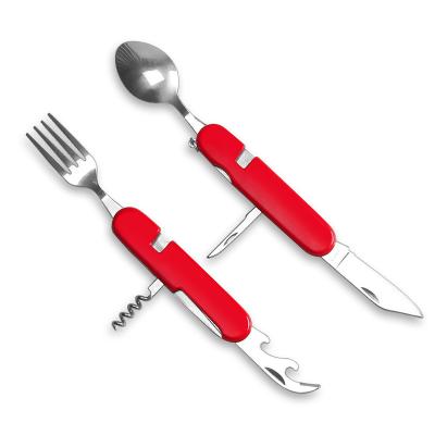 China Top 10 Amazon Item Stainless Steel Multitool Non-variable Hot Cutlery Cutlery Set Steel For Camping for sale