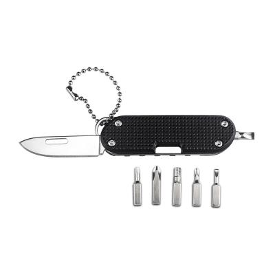 China Non-variable Outdoor Multi-Function Pocket Knife Keychain Keychain Keychain Main EDC Knife With Bit for sale