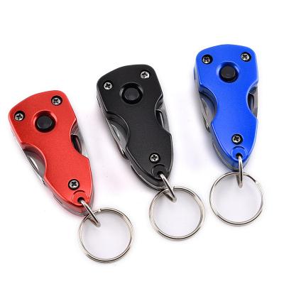 China 420 Stainless Steel Small Pocket Carabiner Multi Tool Cheap Folding Hidden Key Chain Hidden Key Chain Promotional Steel Keychain Mini Gift for sale