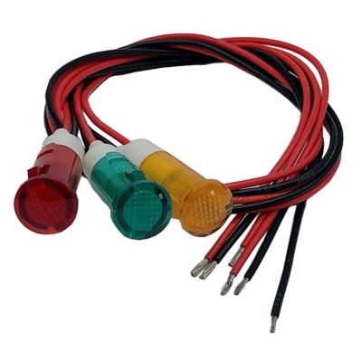 China Wholesale Commercial Hot Selling Small Red Green Yellow 10mm Indicator Light 12v 24v 220v Clear for sale