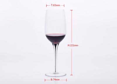 China Clear Long Stemware Wine Glasses Hand Blown With Personalized for sale