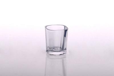 China Square Glassware Tall Skinny Shot Glass Personalised 2Oz Capacity for sale