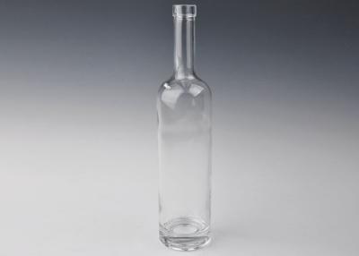 China 750ml Transparent Round Shape High White Clear Glass Wine Bottle for sale