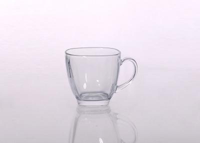 China Sunny Glassware peach shape clear coffee Water Glass Tumbler mug with hand for sale