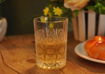 China Sun Flower Design Water Glass Tumbler for Juice , small whiskey glass for sale