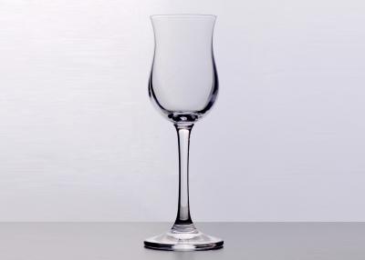 China Unique Crystal Wide Mouth Stemware Wine Glasses / Tulip Shaped Long Stem Stemless Red Wine Glasses for sale