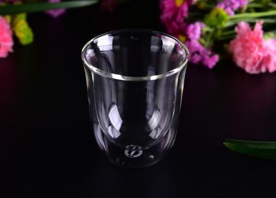 China Super Clear Double Wall Borosilicate Glass /  Party Double Wall Glass Tumbler 8.6*4.3*10cm for sale