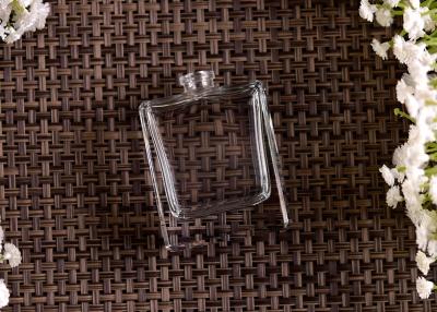 China Transparent rectangular Glass Perfume Bottles 15ml 30ml 50ml 100ml for sale