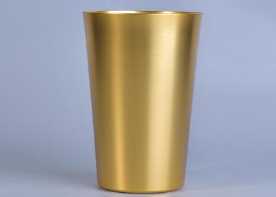 China Luxury Gold Metal Aluminum Candle Tin Containers Eco - Friendly For Decoration for sale