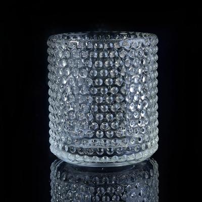 China Clear Nail glass candle holders for wedding , glass flower candle holder for sale