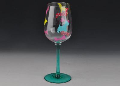 China Colored Red Wine Stemware Wine Glasses / custom long stem wine glasses for sale