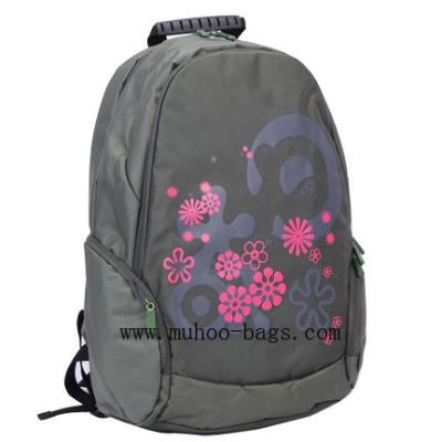 China Fashion Grey Nylon laptop computer backpack bag  for travel (MH-2052) for sale