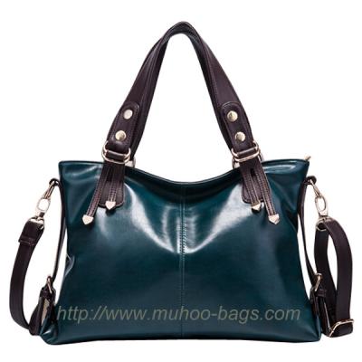 China Fashion Blue Leather Handbags for lady (MH-6027) for sale