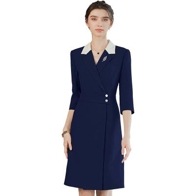 China Good Price New Product Antistatic Career Office Dresses Office Dresses Garment Women Announcement Dress for sale