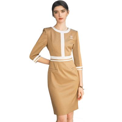 China Modern Design Woman Formal Dress Lady Office Dress Fashion Anti-static Hot Sale Ad Dress for sale