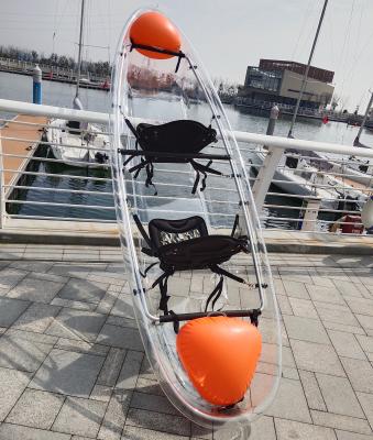 China Transparent Water Sports Kayak With Luxury Double Backseat Two Person Kayak for sale