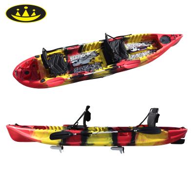 China LLDPE Fisherman Two Person Kayak With Pedal Drive System Or 34T Electric Motor for sale