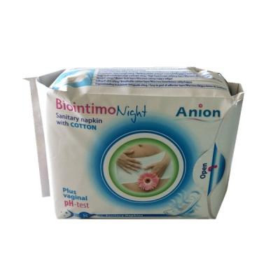 China Ladies Super Absorbent Feminine Anion Quality Size Waist Sanitary Napkins for sale