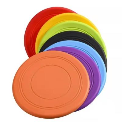 China Factory Price Sustainable Sustainable Training Rubber Soft Floating Interactive Pet Frisbeed for sale